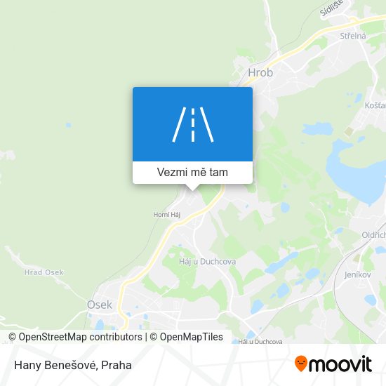 Hany Benešové mapa