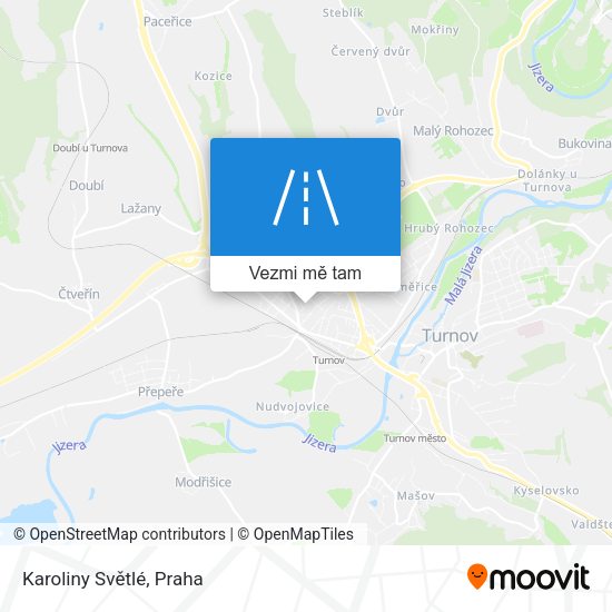 Karoliny Světlé mapa