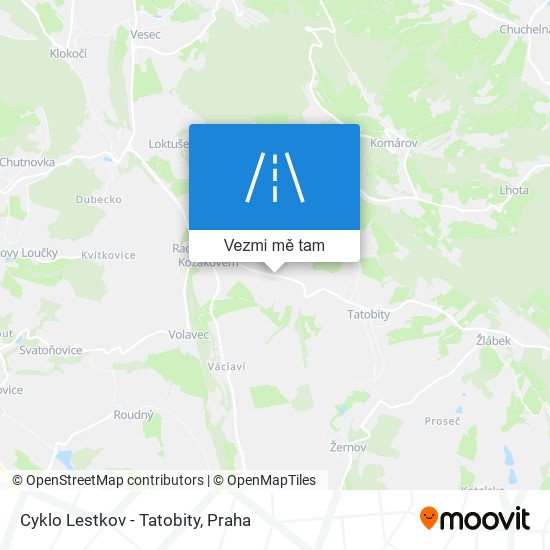 Cyklo Lestkov - Tatobity mapa