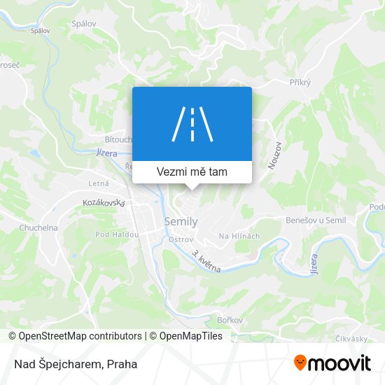 Nad Špejcharem mapa