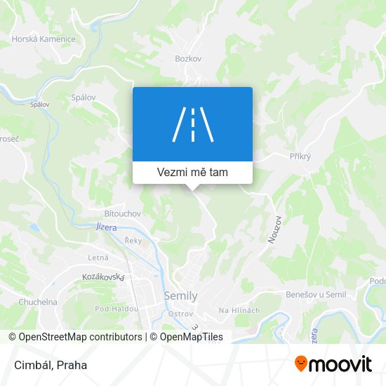 Cimbál mapa