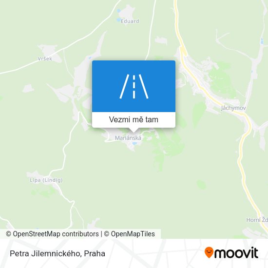 Petra Jilemnického mapa