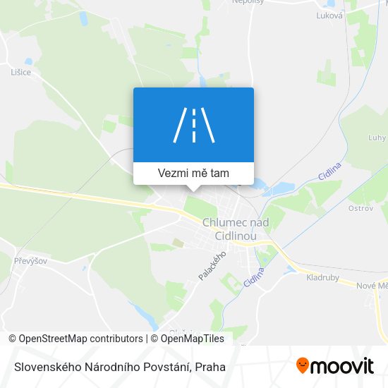 Slovenského Národního Povstání mapa