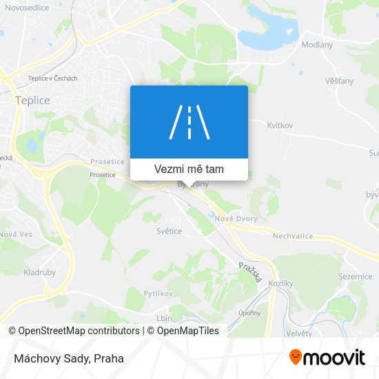 Máchovy Sady mapa