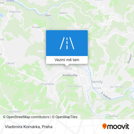 Vladimíra Komárka mapa