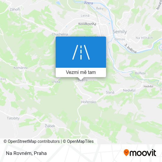Na Rovném mapa