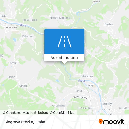 Riegrova Stezka mapa