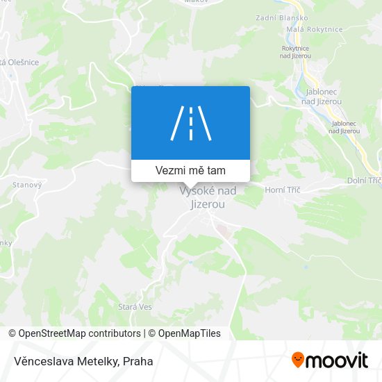 Věnceslava Metelky mapa
