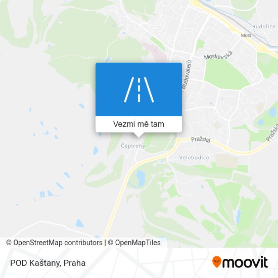 POD Kaštany mapa