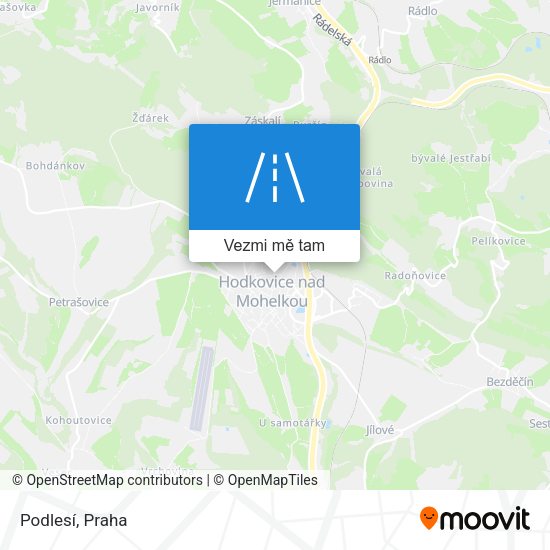 Podlesí mapa