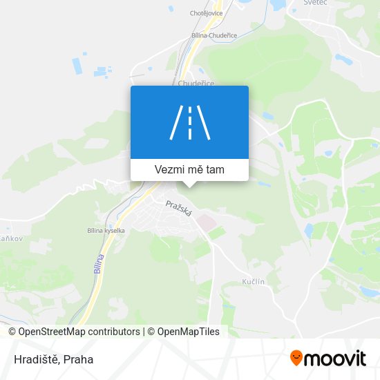 Hradiště mapa