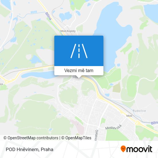POD Hněvínem mapa