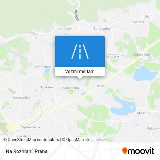 Na Rozhraní mapa