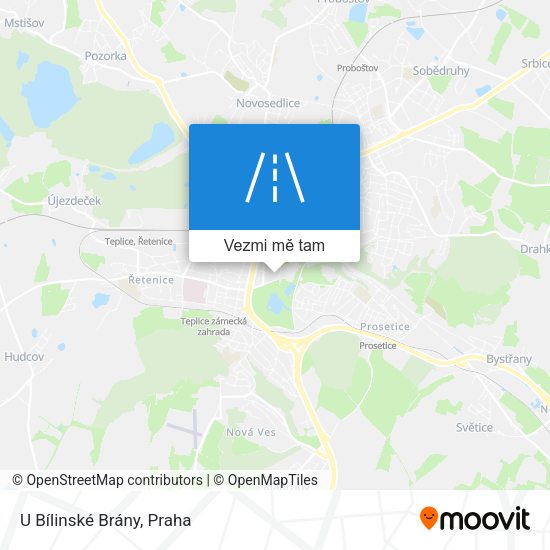 U Bílinské Brány mapa