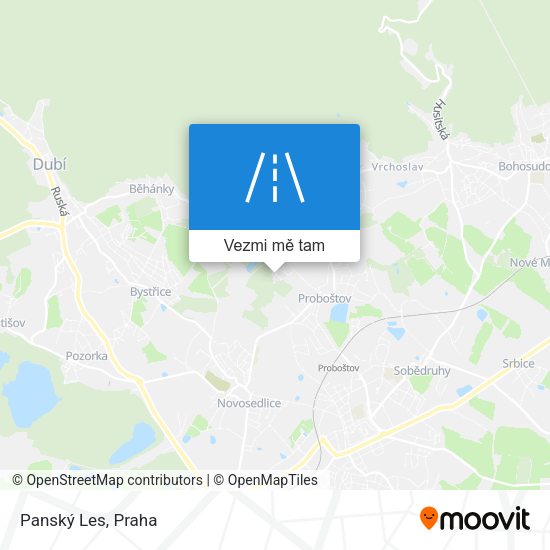 Panský Les mapa