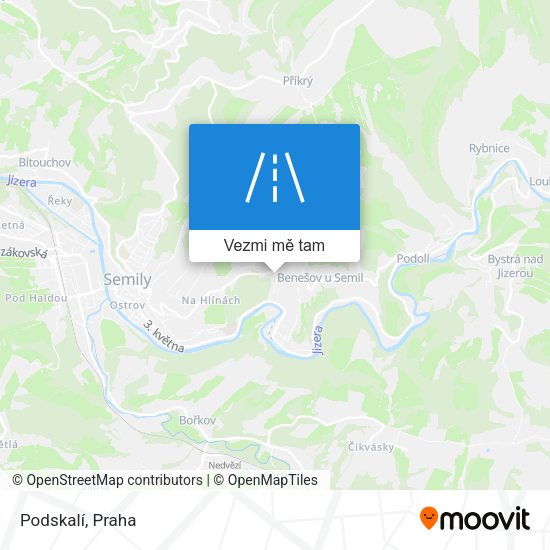 Podskalí mapa