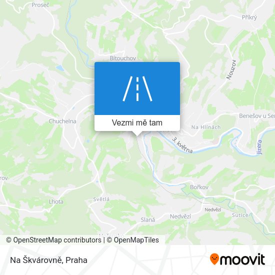 Na Škvárovně mapa