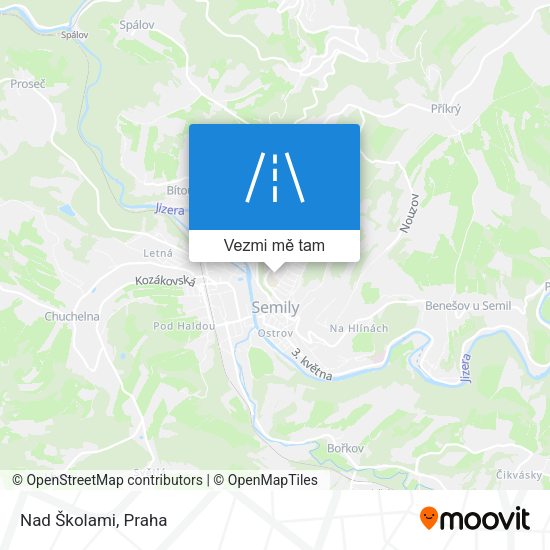 Nad Školami mapa