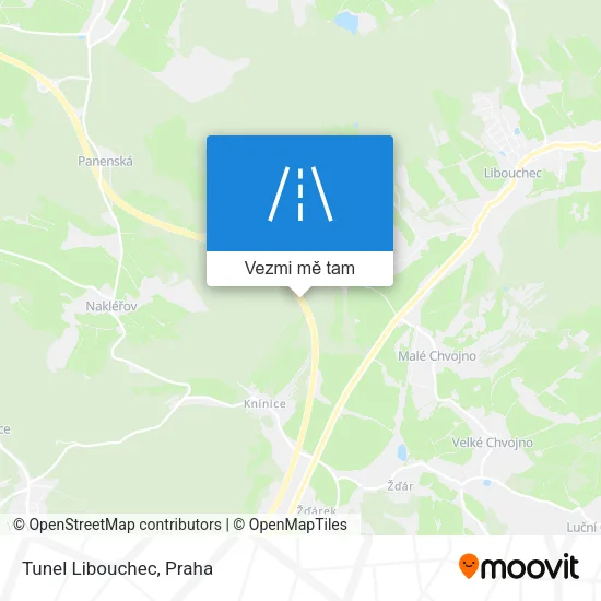 Tunel Libouchec mapa