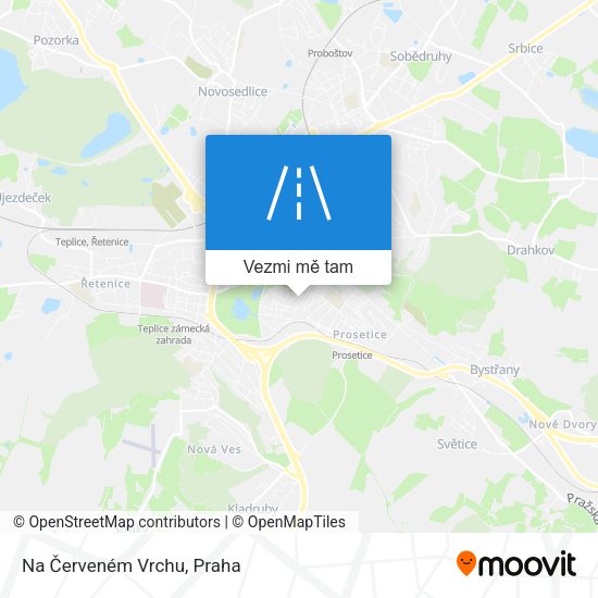 Na Červeném Vrchu mapa