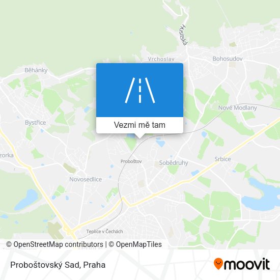 Proboštovský Sad mapa