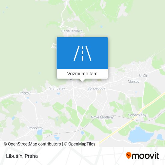Libušín mapa