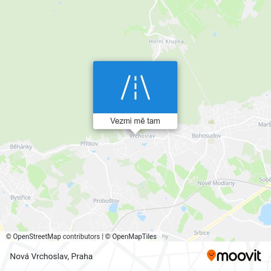 Nová Vrchoslav mapa