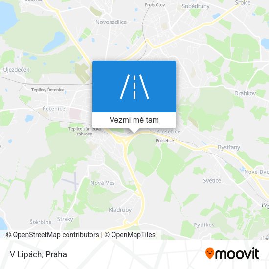 V Lipách mapa