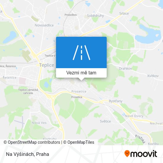 Na Výšinách mapa
