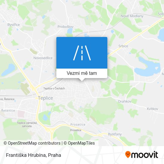 Františka Hrubína mapa
