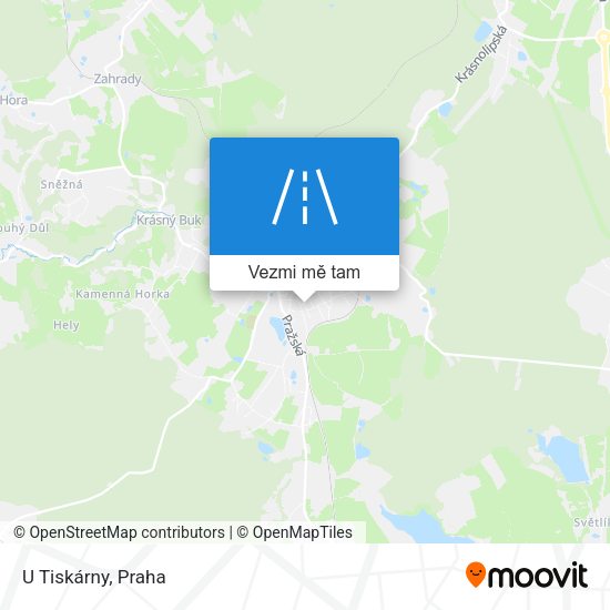 U Tiskárny mapa
