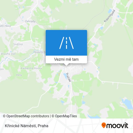 Křinické Náměstí mapa