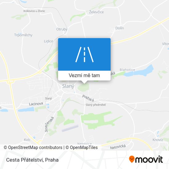 Cesta Přátelství mapa