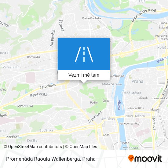 Promenáda Raoula Wallenberga mapa