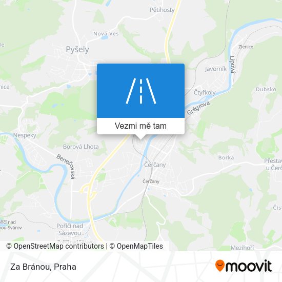 Za Bránou mapa