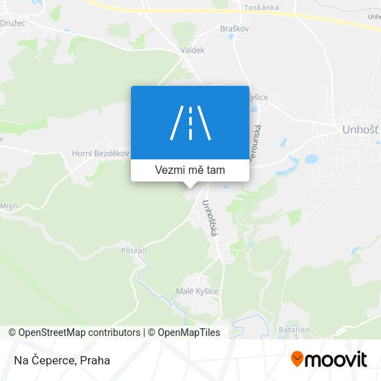 Na Čeperce mapa