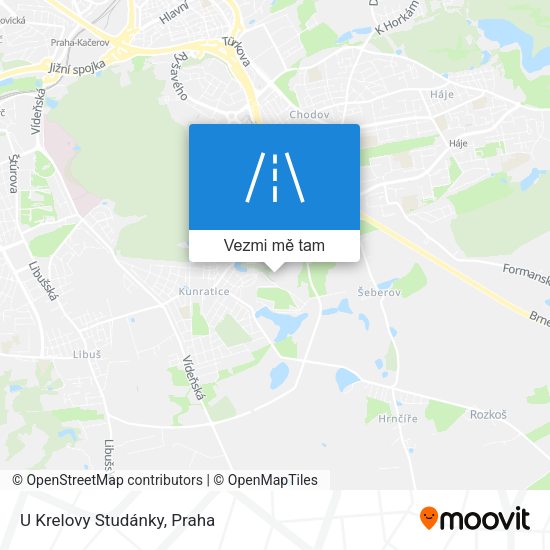 U Krelovy Studánky mapa