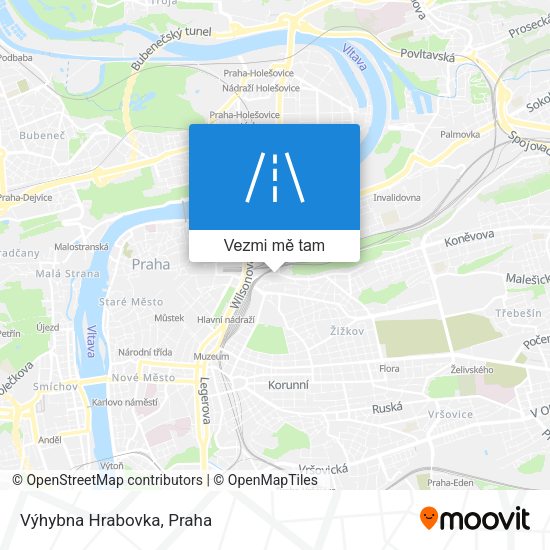 Výhybna Hrabovka mapa