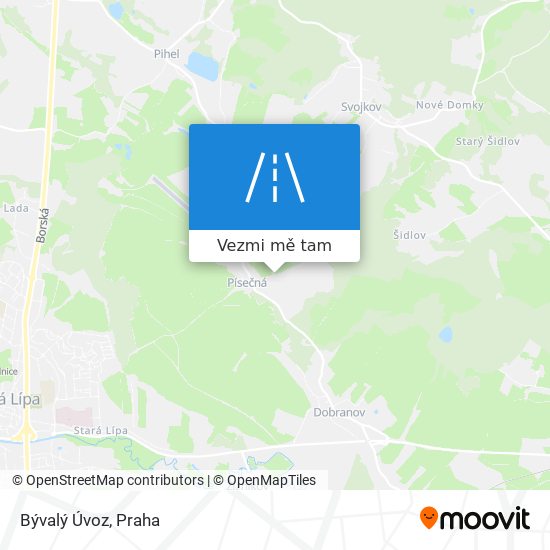 Bývalý Úvoz mapa