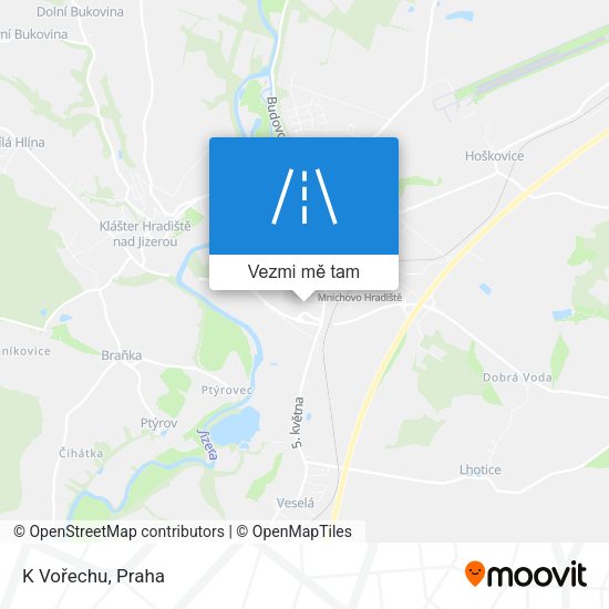 K Vořechu mapa