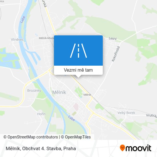 Mělník, Obchvat 4. Stavba mapa