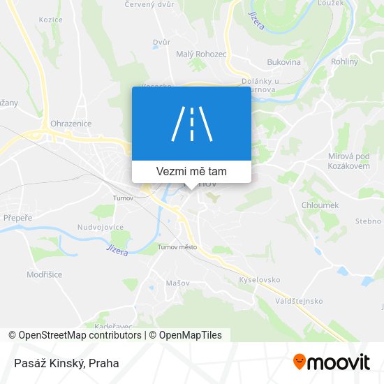 Pasáž Kinský mapa