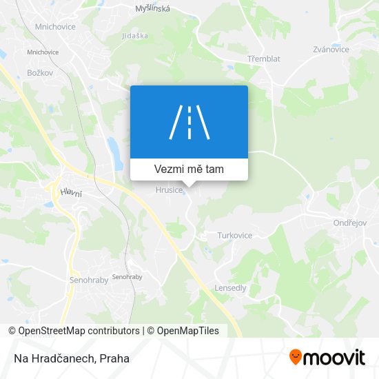 Na Hradčanech mapa