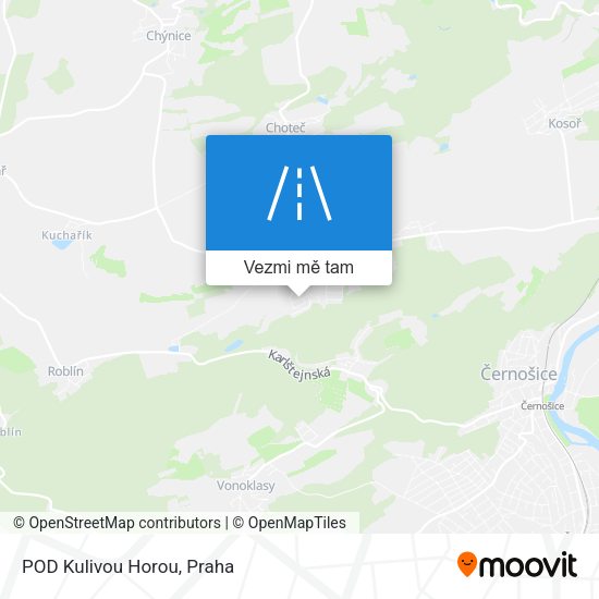 POD Kulivou Horou mapa