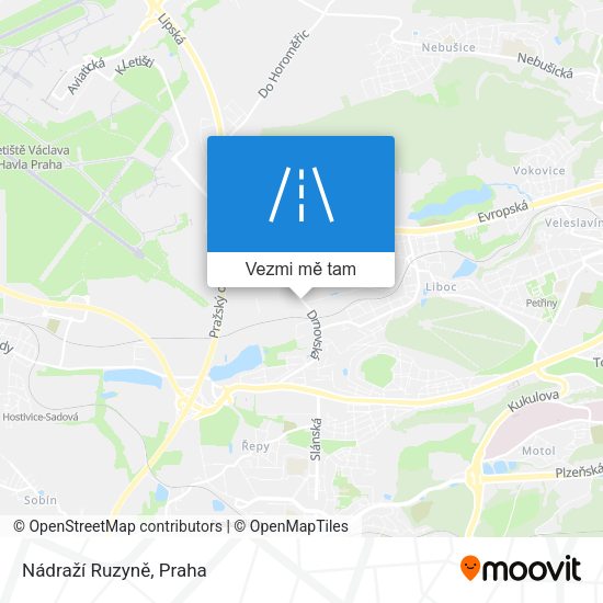 Nádraží Ruzyně mapa