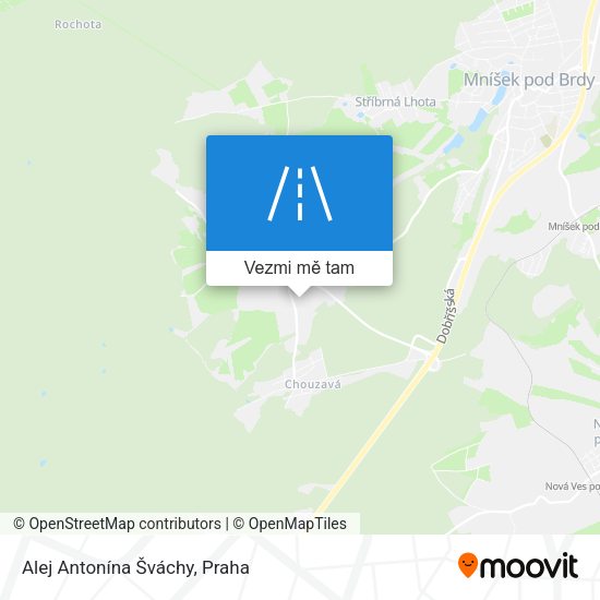Alej Antonína Šváchy mapa