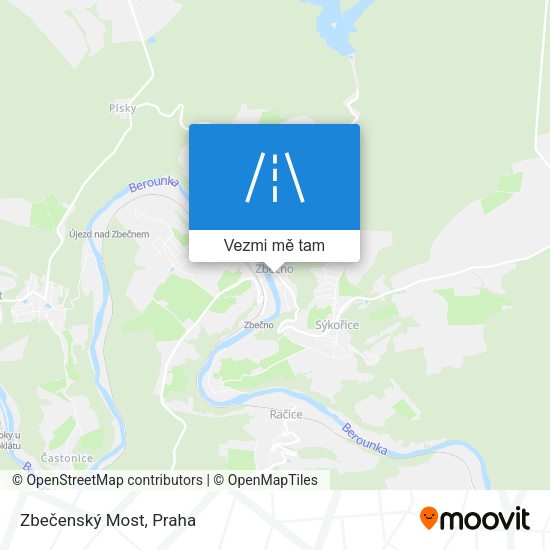 Zbečenský Most mapa