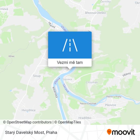 Starý Davelský Most mapa