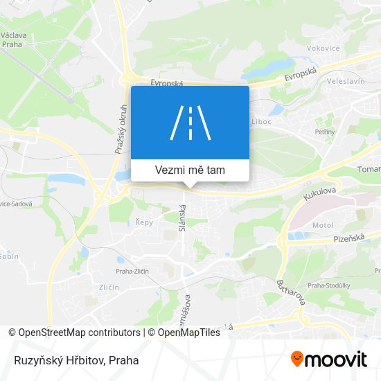 Ruzyňský Hřbitov mapa