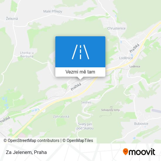 Za Jelenem mapa